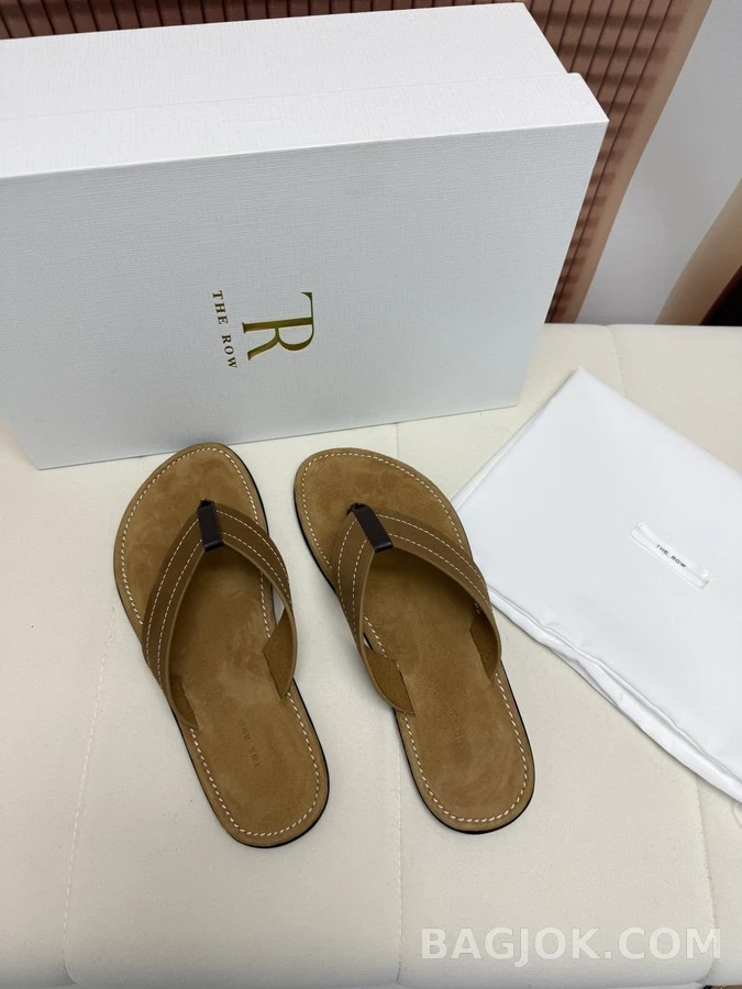 더로우 더로우 스웨이드 레더 플립플랍 상세 이미지