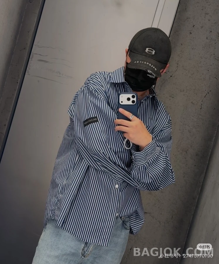 버버리 버버리 스트라이프 팔 라벨 셔츠 상세 이미지