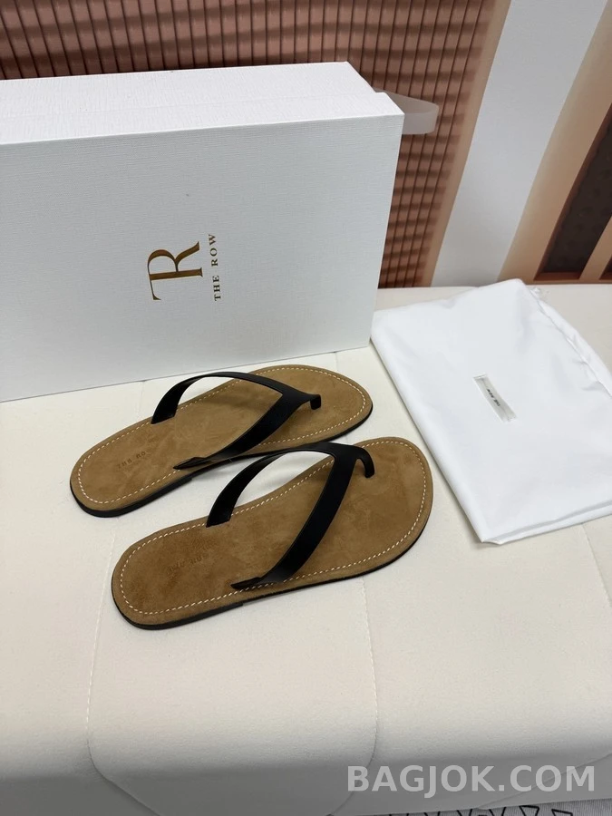 더로우 더로우 레더 플립플랍 상세 이미지