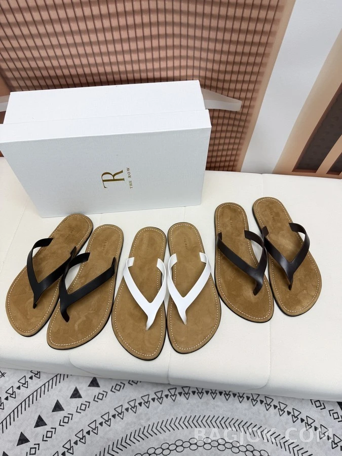더로우 더로우 레더 플립플랍 상세 이미지