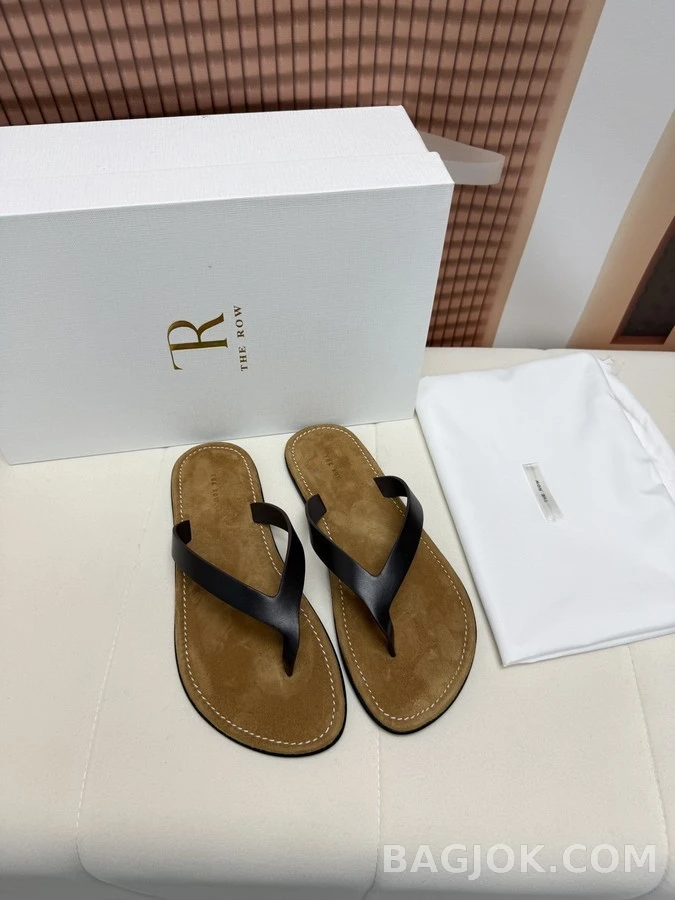 더로우 더로우 레더 플립플랍 상세 이미지