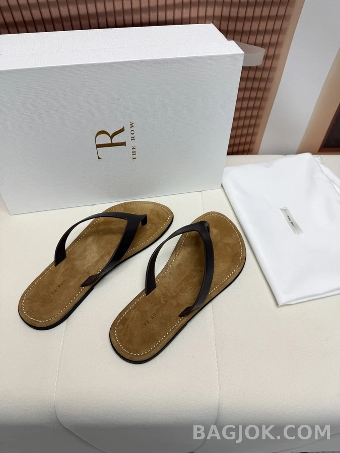 더로우 더로우 레더 플립플랍 상세 이미지