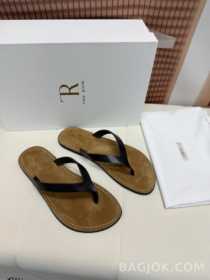 더로우 더로우 레더 플립플랍 상세 이미지