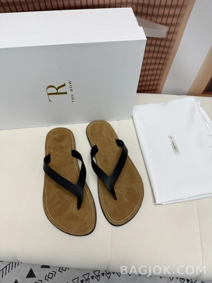 더로우 더로우 레더 플립플랍 상세 이미지