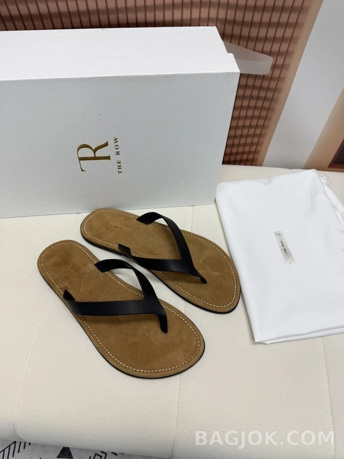 더로우 더로우 레더 플립플랍 상세 이미지