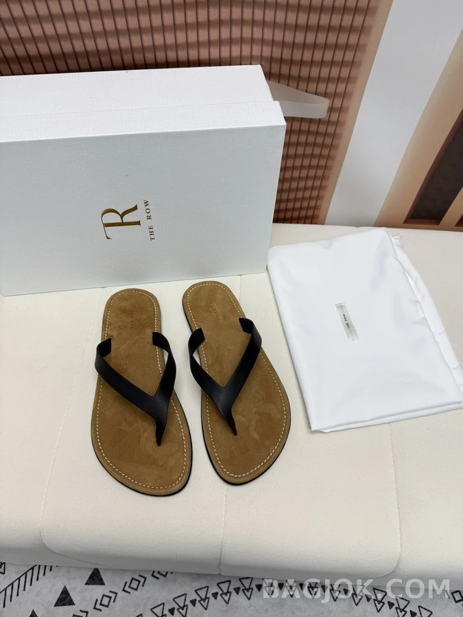 더로우 더로우 레더 플립플랍 상세 이미지
