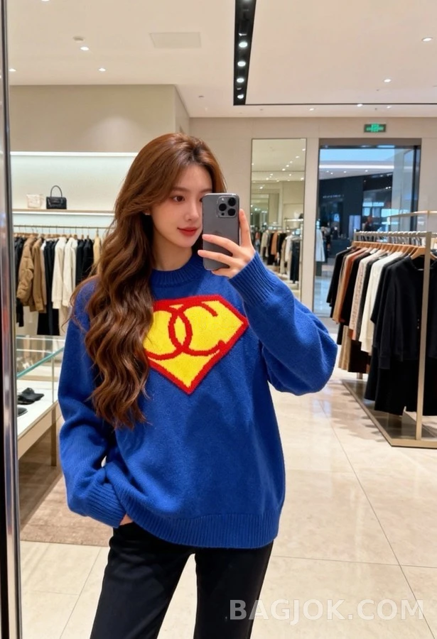 샤넬 샤넬 초인 로고 니트 스웨터 상세 이미지