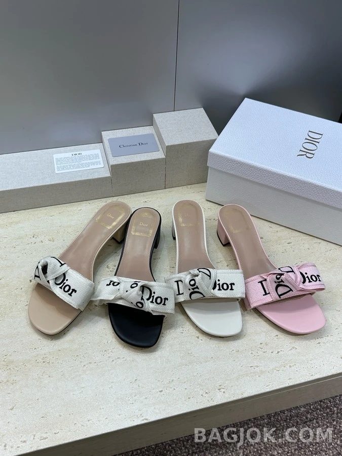 디올 디올 J'A 로고 보우 뮬 상세 이미지