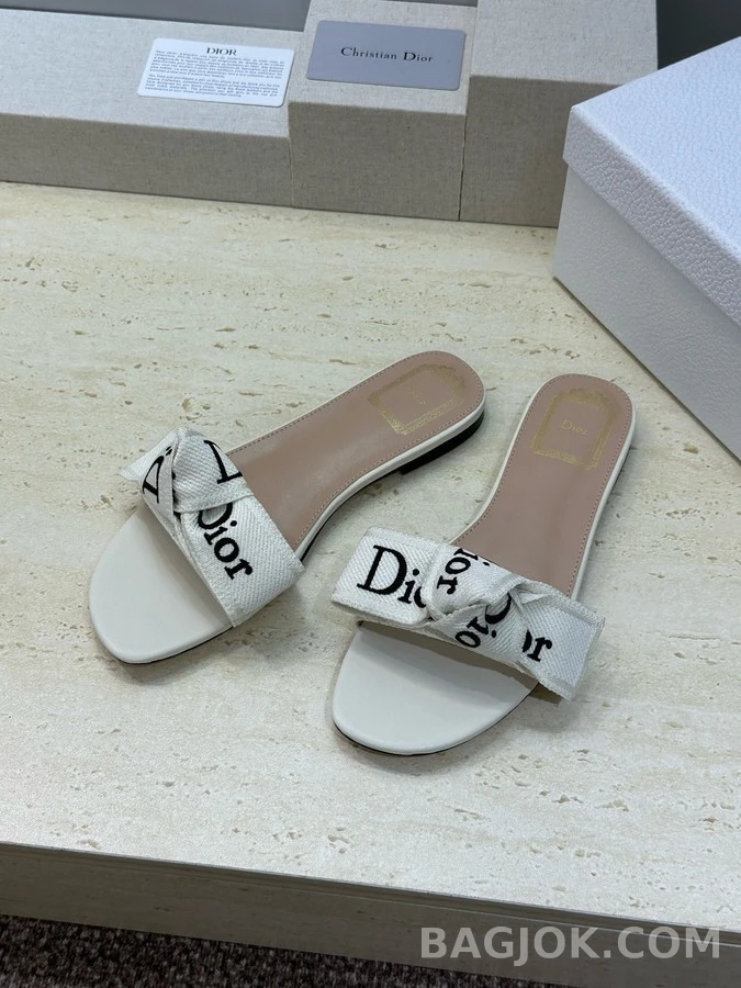 디올 디올 J'A 자수 리본 플랫 샌들 상세 이미지