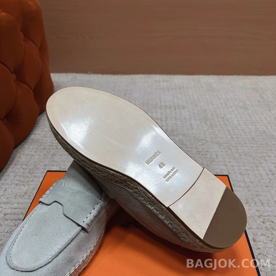 에르메스 에르메스 스웨이드 페니 로퍼 에스파드리유 상세 이미지