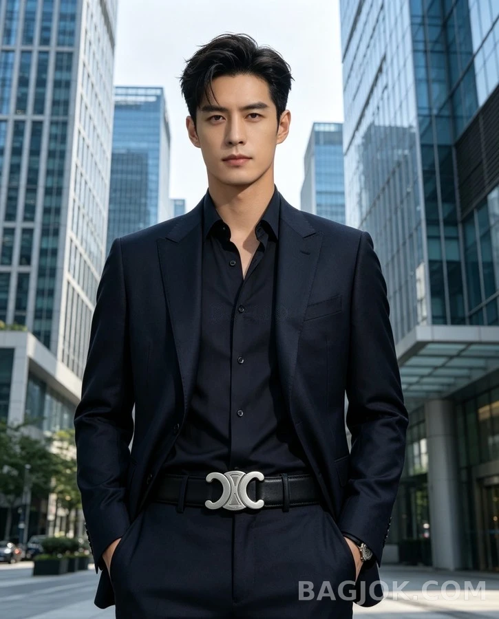 셀린느 셀린느 트리오페 로고 레더 벨트 상세 이미지