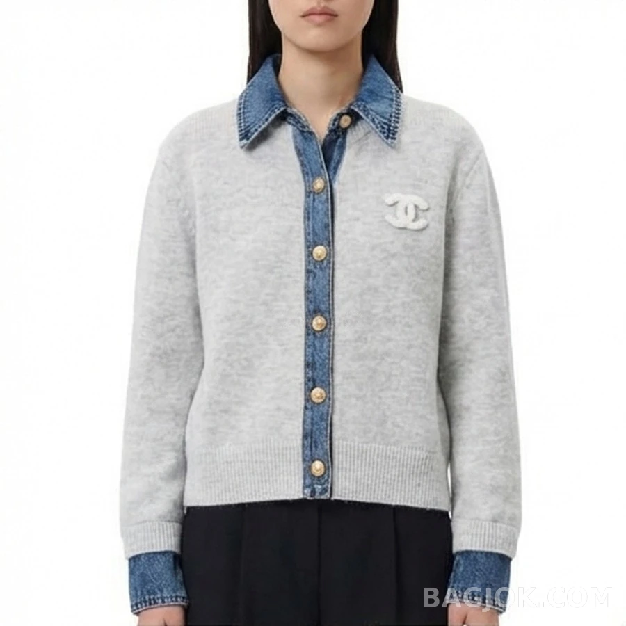 샤넬 샤넬 25 데님 트리밍 가디건 상세 이미지