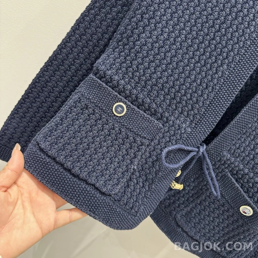 샤넬 샤넬 C로고 드로스트링 니트 가디건 상세 이미지