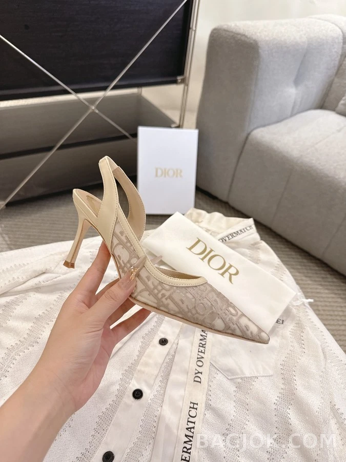 디올 디올 Aable 모노그램 슬링백 힐 상세 이미지