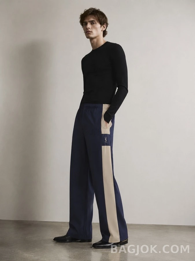생로랑 세인트로랑 배색 스포츠 팬츠 상세 이미지
