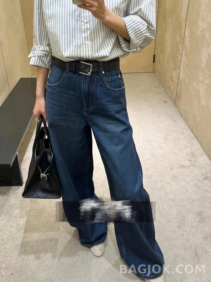 브루넬로 쿠치넬리 브루넬로 쿠치넬리 와이드핏 롤업 데님 팬츠 상세 이미지