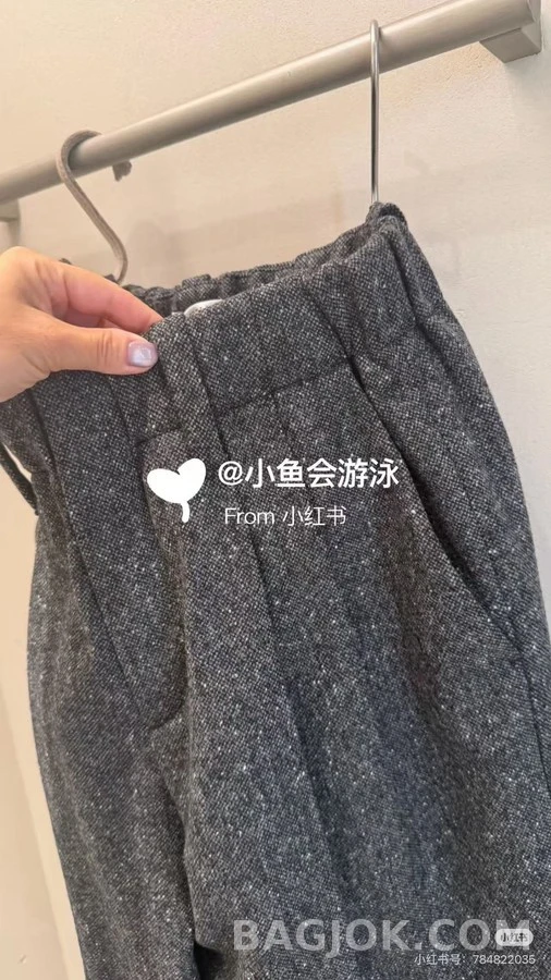 브루넬로 쿠치넬리 브루넬로 쿠치넬리 멜란지 울 플리츠 롤업 팬츠 상세 이미지