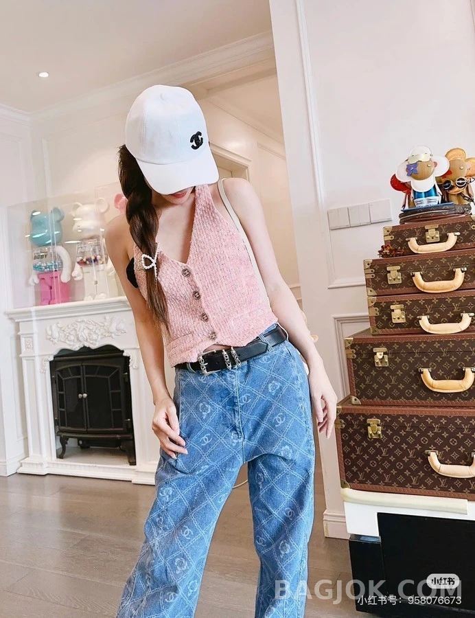 샤넬 샤넬 더블 C 자수 볼캡 상세 이미지