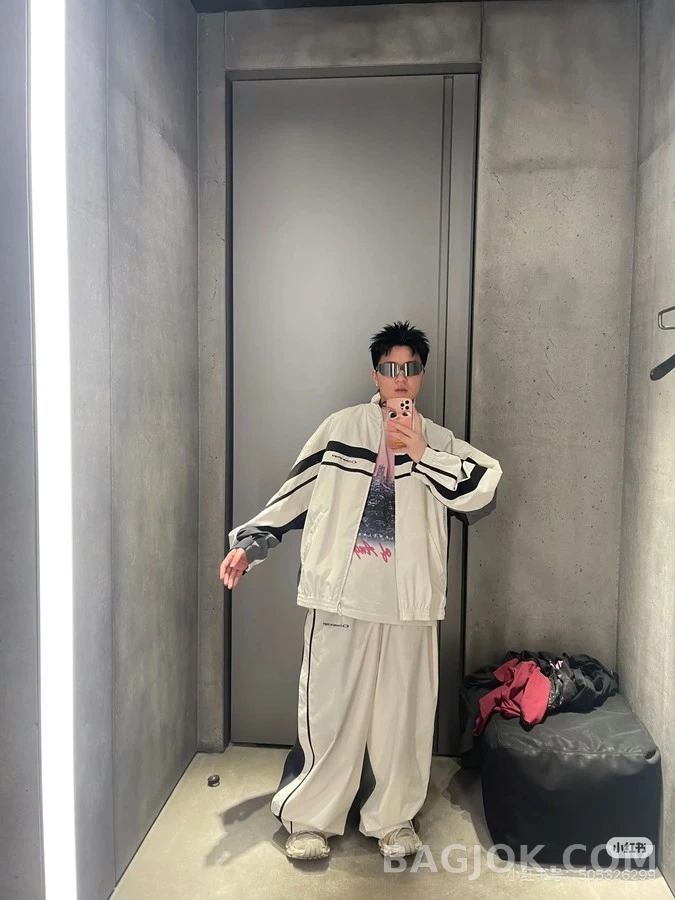 발렌시아가 발렌시아가 컬러블록 스트라이프 와이드 팬츠 상세 이미지