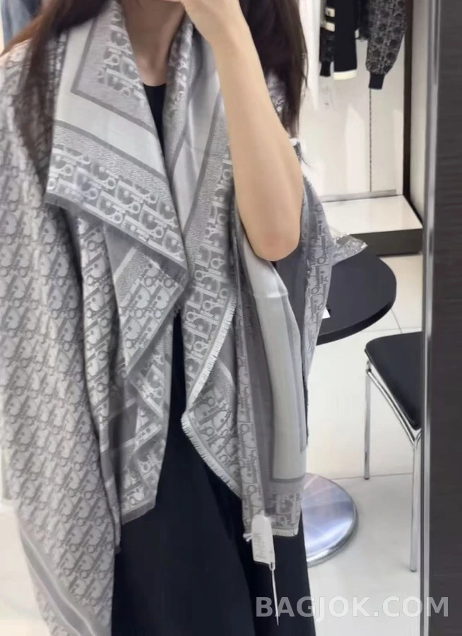 디올 디올 오블리크 자카드 숄 상세 이미지