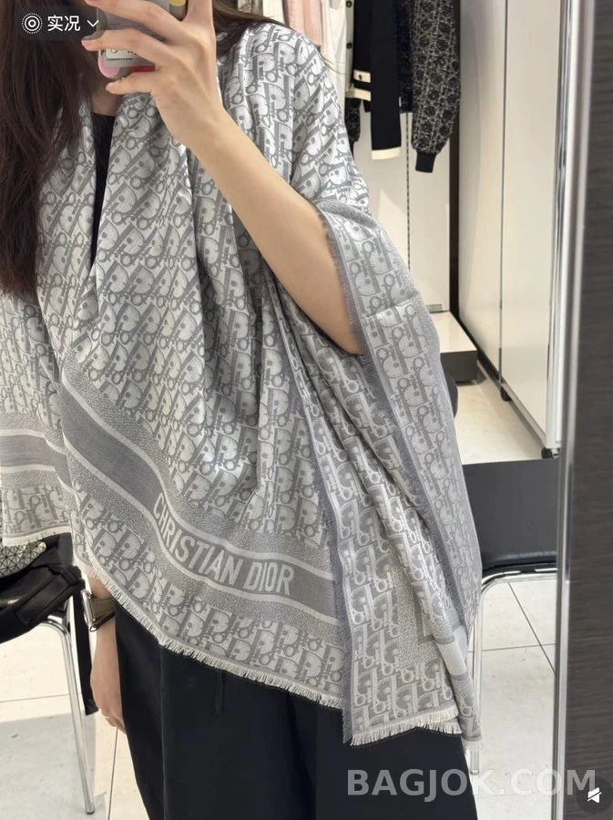 디올 디올 오블리크 자카드 숄 상세 이미지