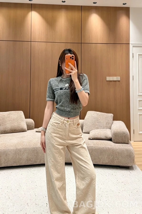 샤넬 샤넬 입체 더블 C 데님 팬츠 상세 이미지
