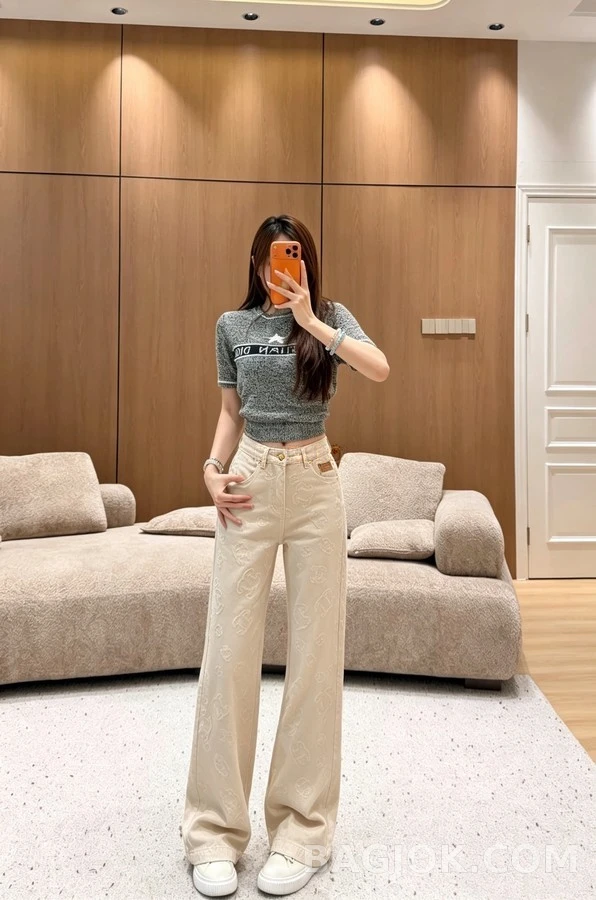 샤넬 샤넬 입체 더블 C 데님 팬츠 상세 이미지