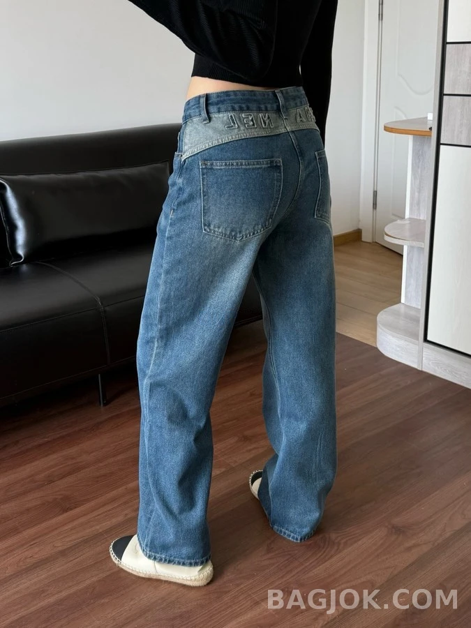 샤넬 샤넬 레터링 자수 스트레이트 데님 팬츠 상세 이미지