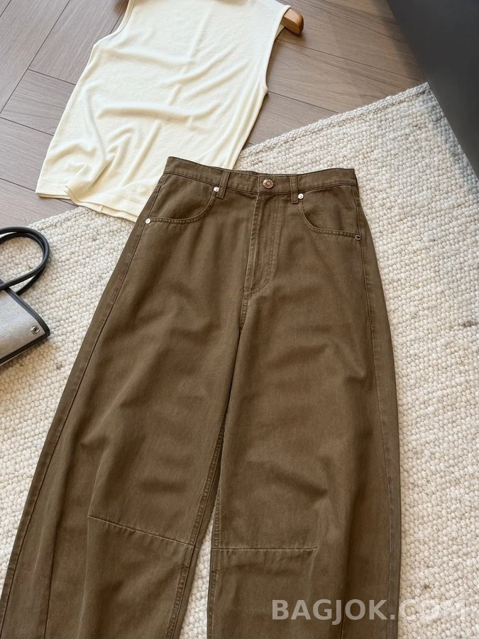 브루넬로 쿠치넬리 브루넬로 쿠치넬리 커브드 레그 데님 팬츠 상세 이미지