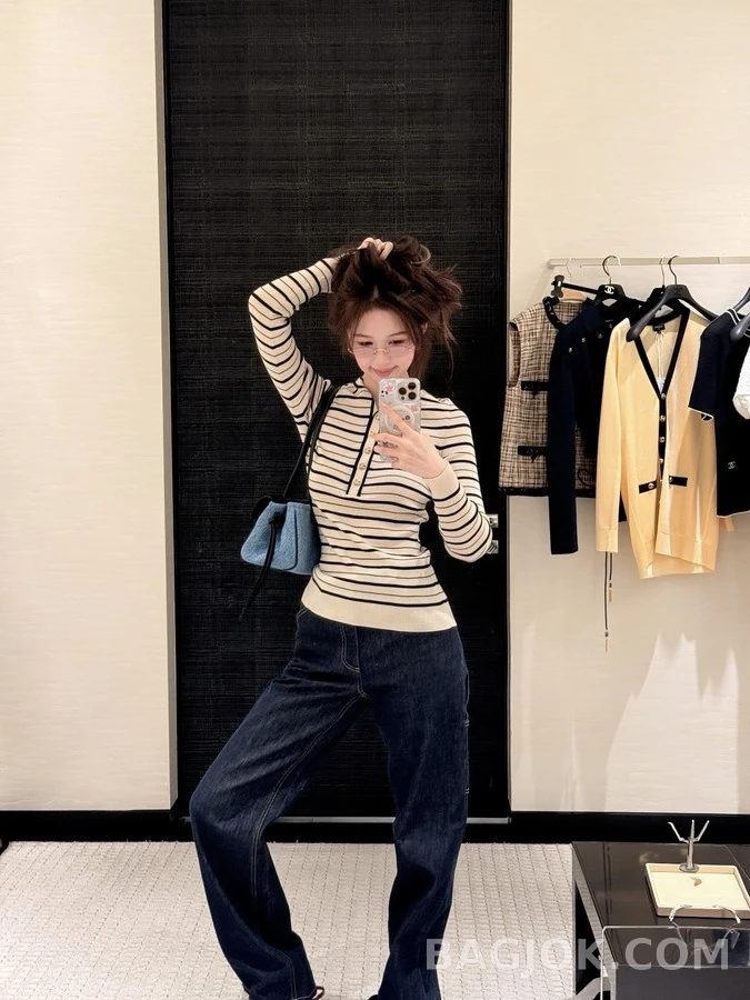 샤넬 샤넬 더블 C 로고 카펜터 데님 팬츠 상세 이미지