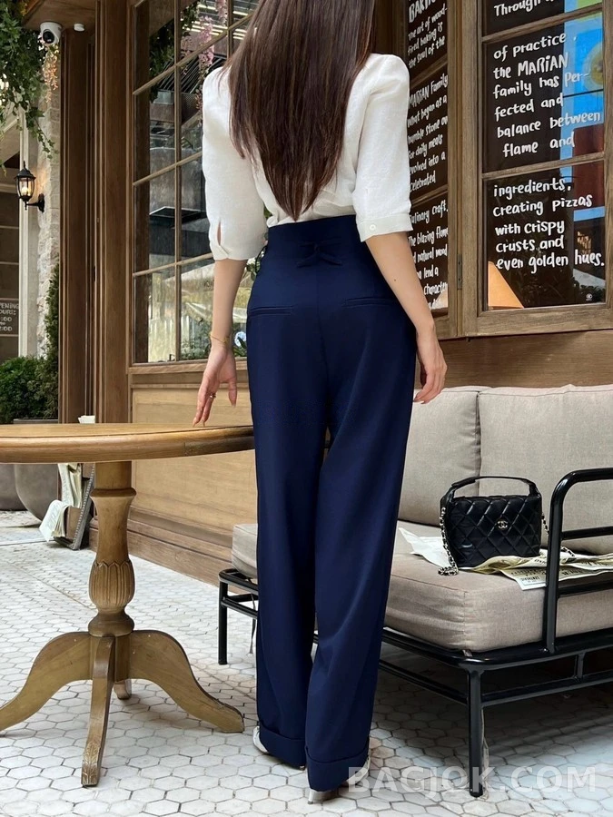 샤넬 샤넬 플리츠 정장 팬츠 상세 이미지