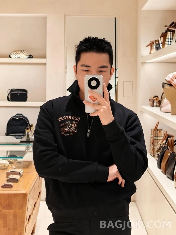 버버리 버버리 격자무늬 기사 로고 코튼 트레이닝 팬츠 상세 이미지
