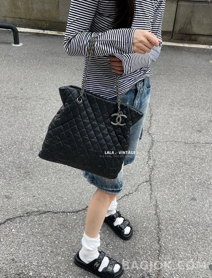 샤넬 샤넬 퀼팅 더블 C 벨크로 샌들 상세 이미지