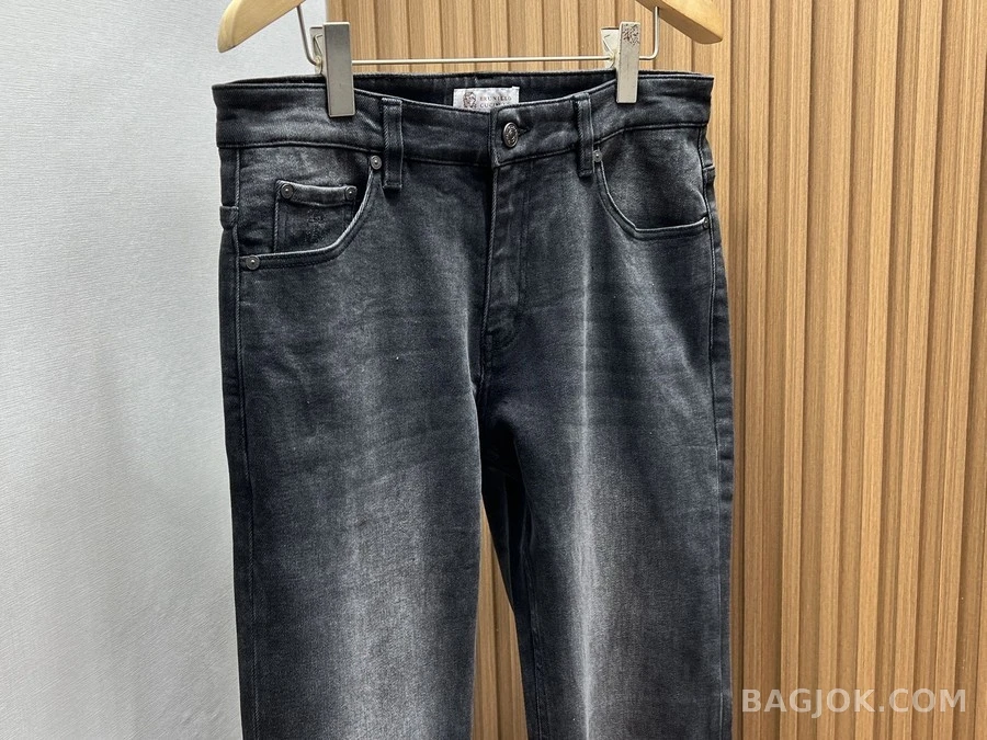 브루넬로 쿠치넬리 브루넬로 쿠치넬리 워싱 스트레이트 데님 팬츠 상세 이미지