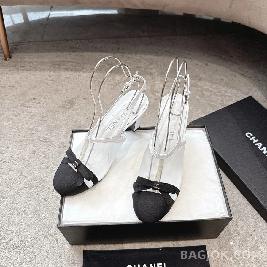 샤넬 샤넬 메쉬 리본 슬링백 힐 상세 이미지