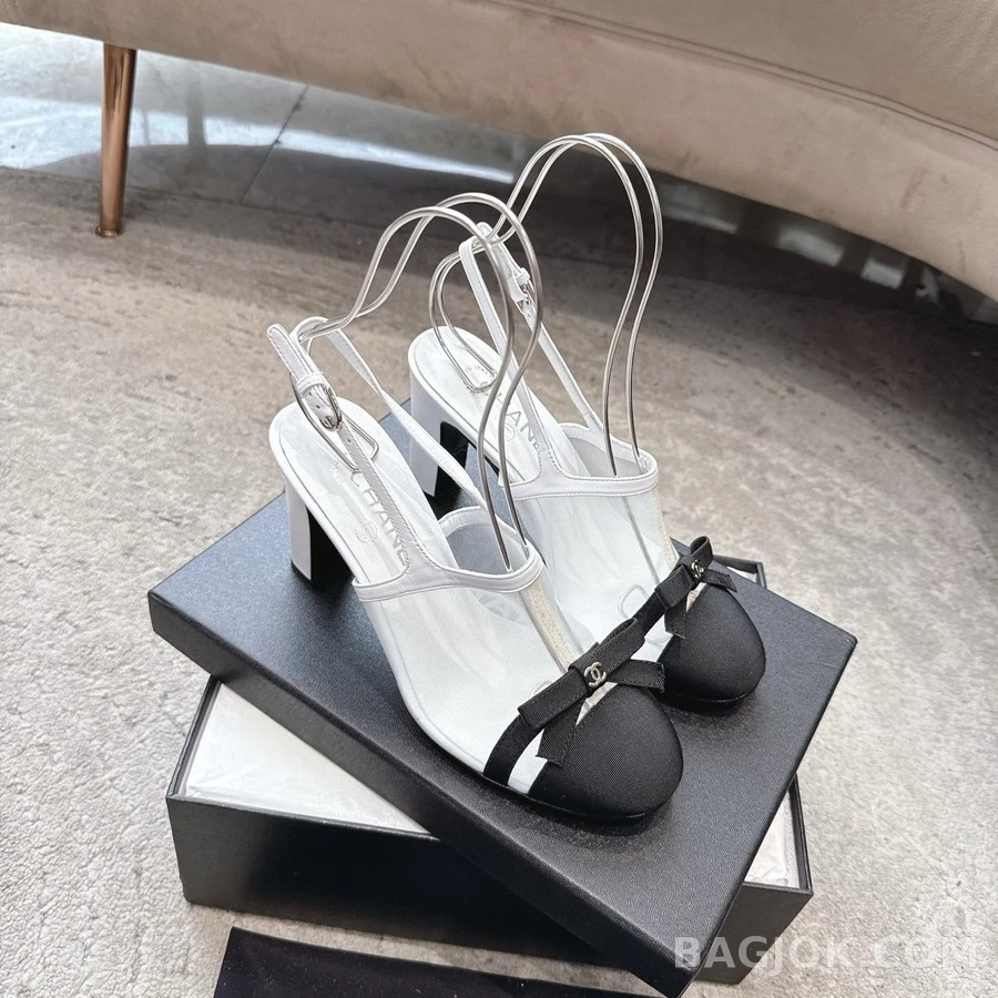 샤넬 샤넬 메쉬 리본 슬링백 힐 상세 이미지