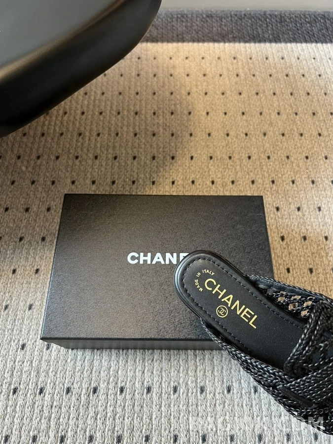 샤넬 샤넬 편직 뮬 슬리퍼 상세 이미지