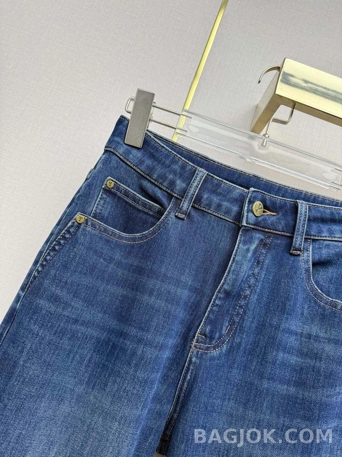 생로랑 세인트로랑 레터링 스트레이트 데님 팬츠 상세 이미지