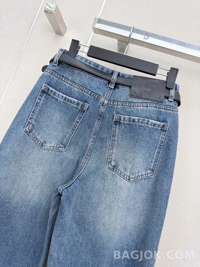 샤넬 샤넬 더블C 로고 포켓 데님 와이드 팬츠 상세 이미지