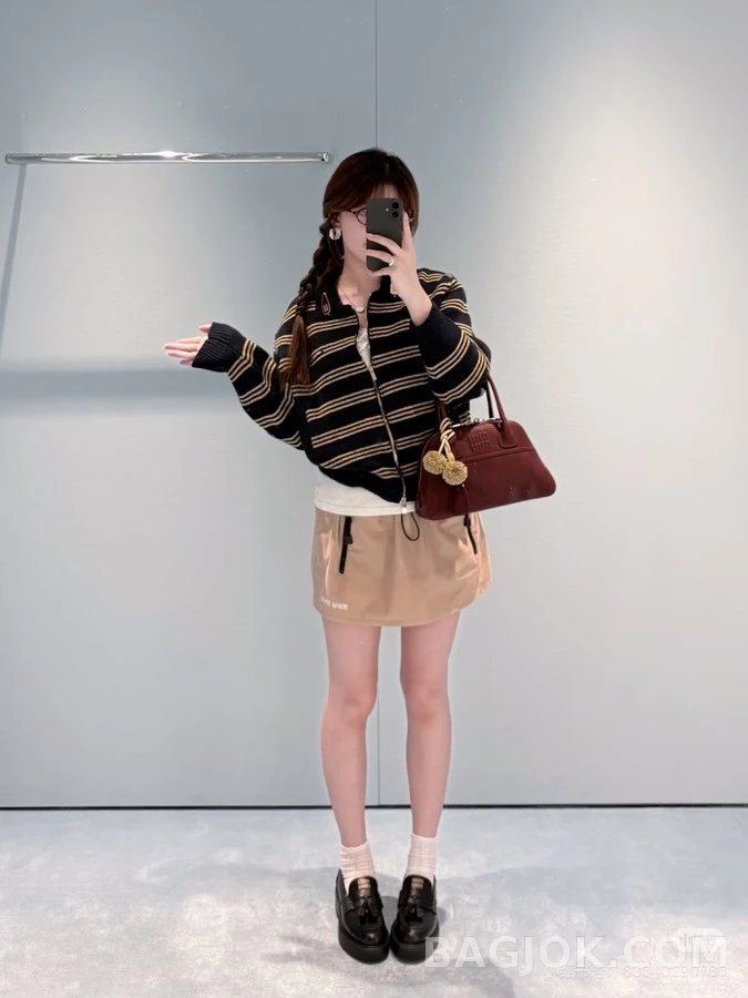 미우미우 미우미우 드로스트링 미니 스커트 상세 이미지