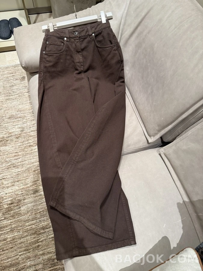 브루넬로 쿠치넬리 브루넬로 쿠치넬리 트윌 와이드 팬츠 상세 이미지