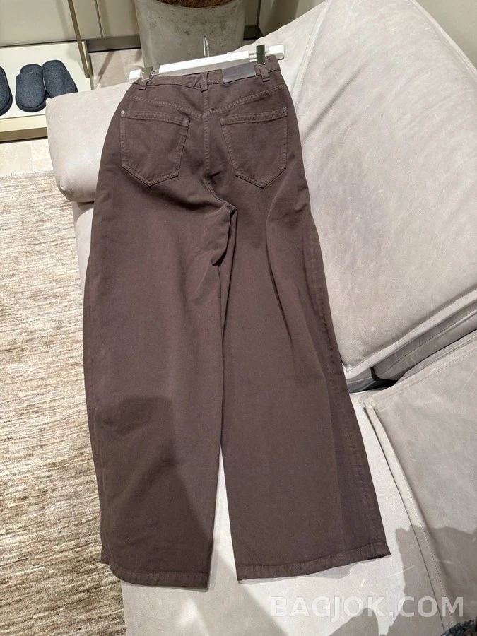 브루넬로 쿠치넬리 브루넬로 쿠치넬리 트윌 와이드 팬츠 상세 이미지