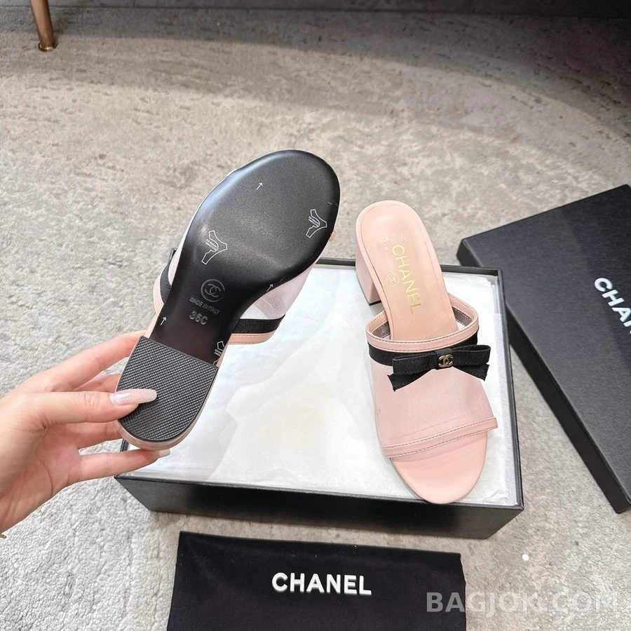 샤넬 샤넬 메쉬 리본 샌들 상세 이미지
