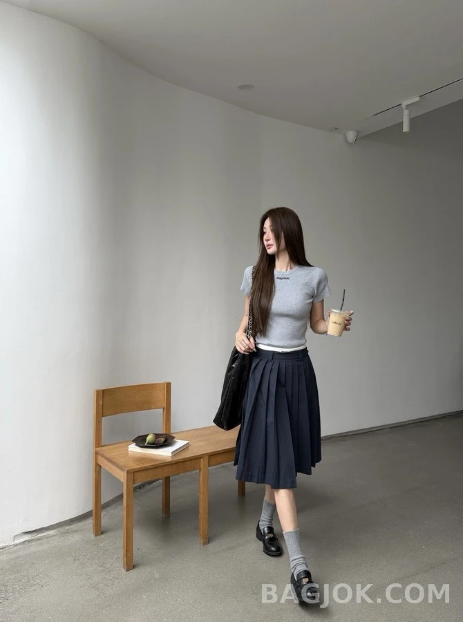 미우미우 미우미우 플리츠 스커트 상세 이미지