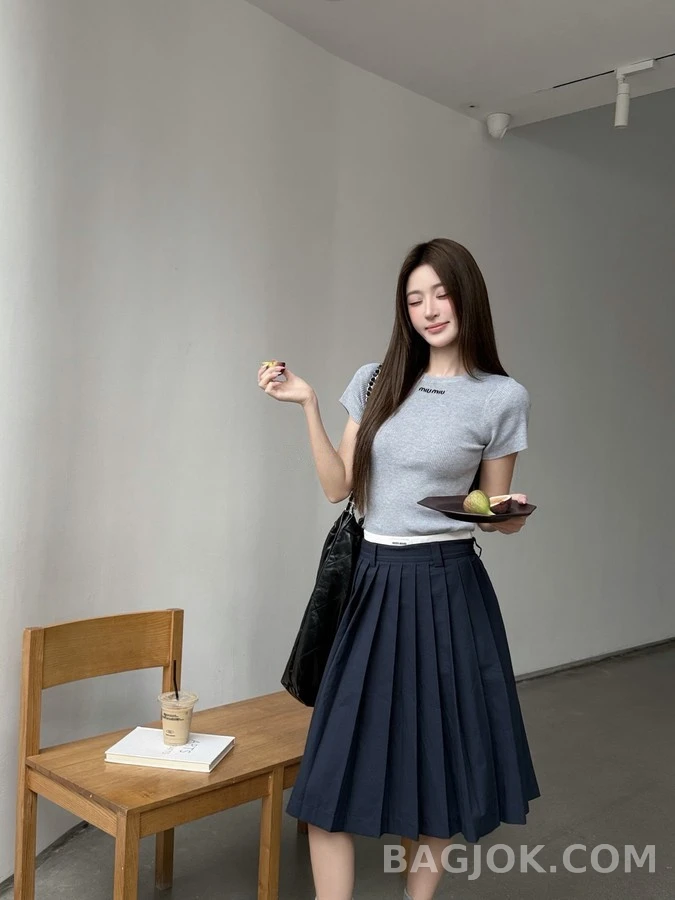 미우미우 미우미우 플리츠 스커트 상세 이미지