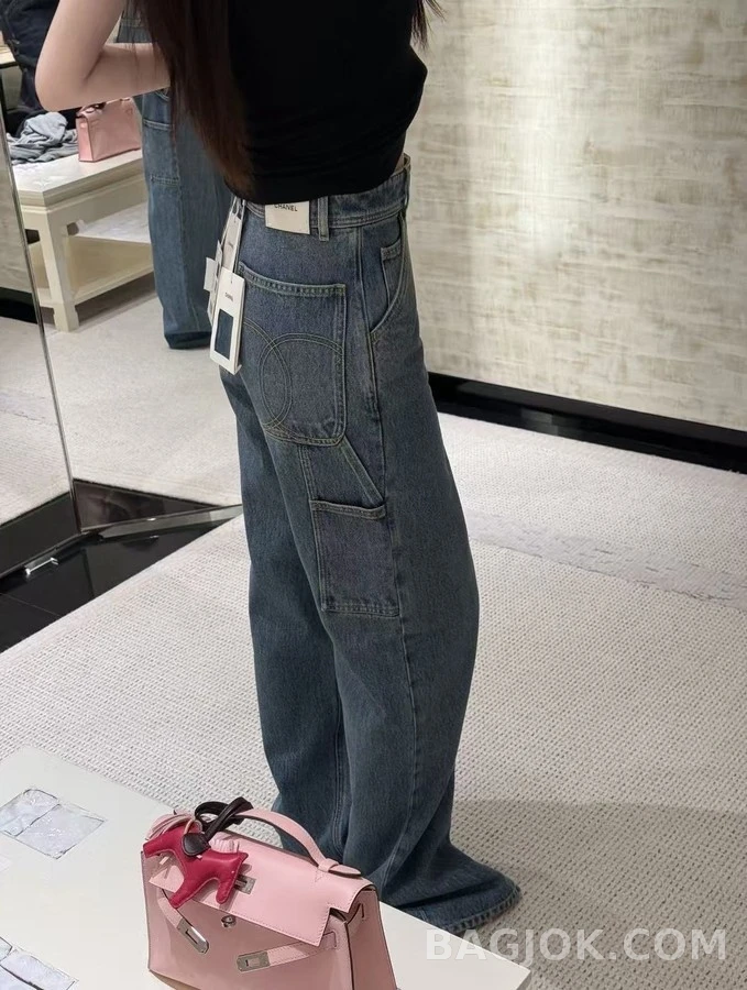 샤넬 샤넬 로고 카펜터 데님 팬츠 상세 이미지