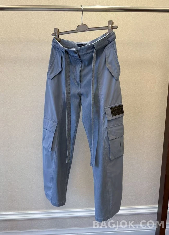 루이비통 루이비통 투톤 데님 카고 팬츠 상세 이미지