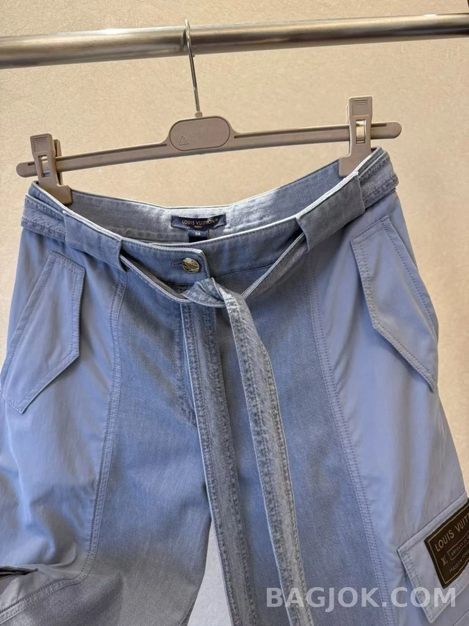 루이비통 루이비통 투톤 데님 카고 팬츠 상세 이미지