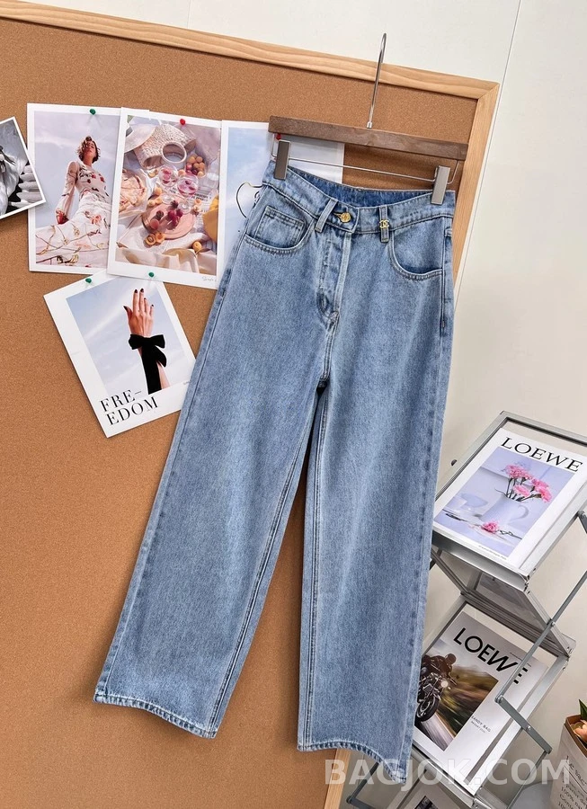 샤넬 샤넬 워싱 와이드 스트레이트 데님 팬츠 상세 이미지