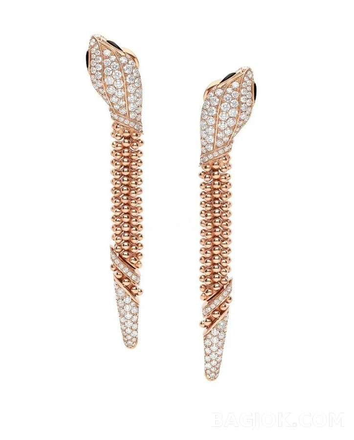 불가리 불가리 세르펜티 다이아몬드 이어링 상세 이미지